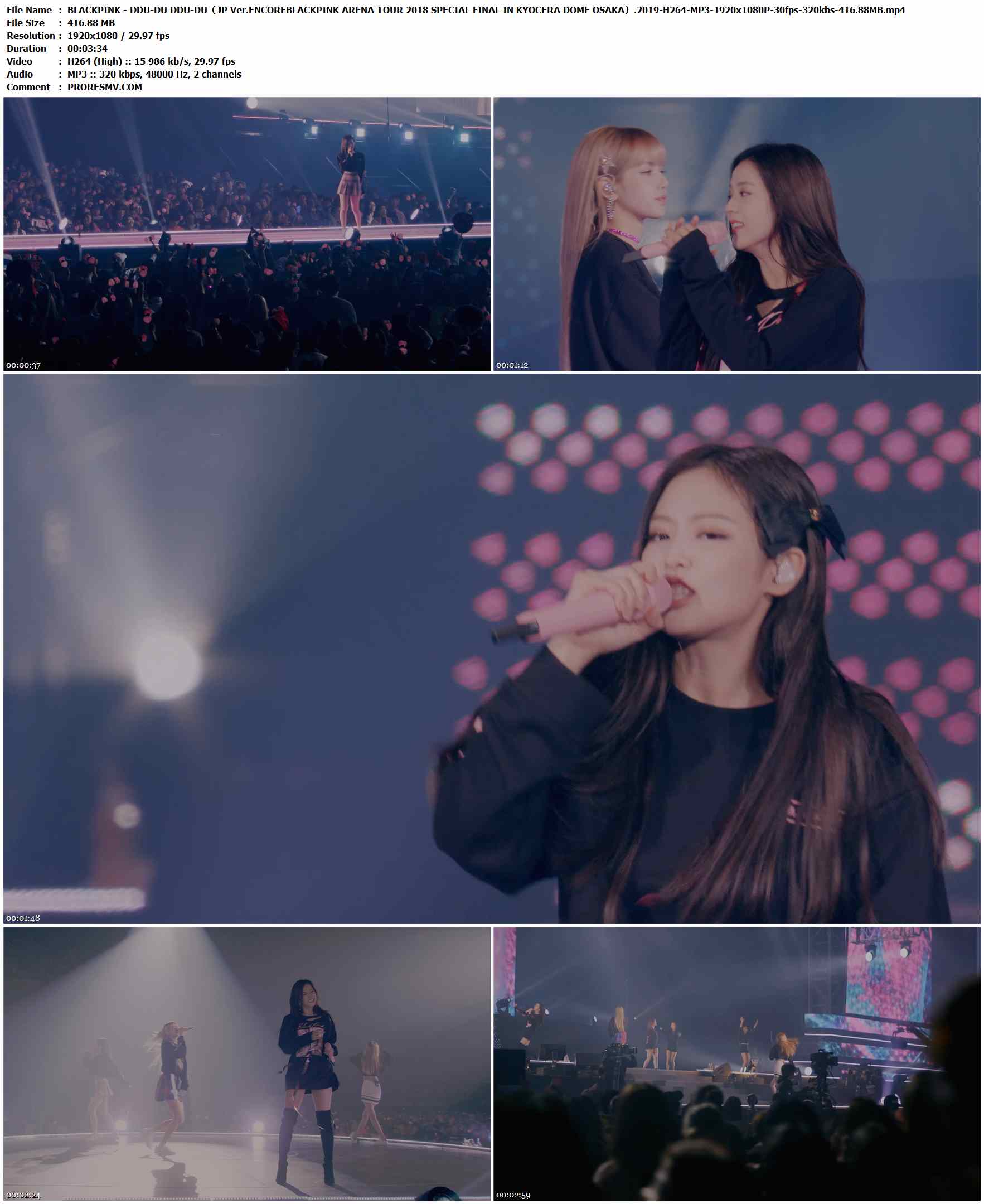 BLACKPINK - DDU-DU DDU-DU（JP Ver.ENCOREBLACKPINK ARENA TOUR 2018 SPECIAL FINAL IN KYOCERA DOME OSAKA）.2019-H264-MP3-1920x1080P-30fps-320kbs-416.88MB官方MV_高清MV